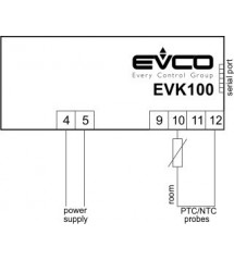 EVCO EVK100 Digital Thermometer